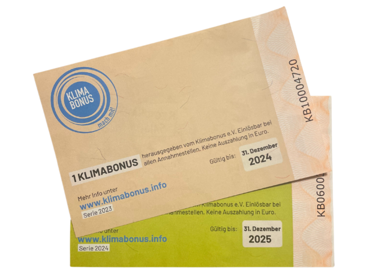 Auf der Rückseite der Klimabonus-Scheine, kann man die Gültigkeitsdaten sehen. 