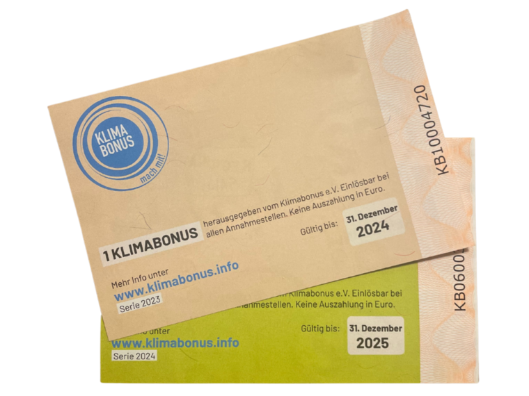 Auf der Rückseite der Klimabonus-Scheine, kann man die Gültigkeitsdaten sehen. 