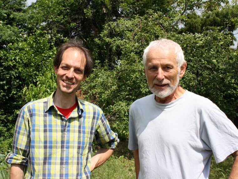 Ernst Paul Dörfler (r.) mit Joris Spindler (l.)