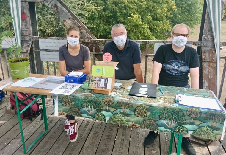 Infostand Kunst- und Kulturfest "Kulturbrücke" in Magdeburg